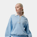 Flight Fleece Rugby Womens Top (Psychic Blue/Sail/Psychic Blue)