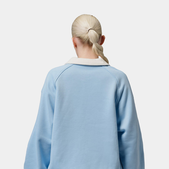 Flight Fleece Rugby Womens Top (Psychic Blue/Sail/Psychic Blue)