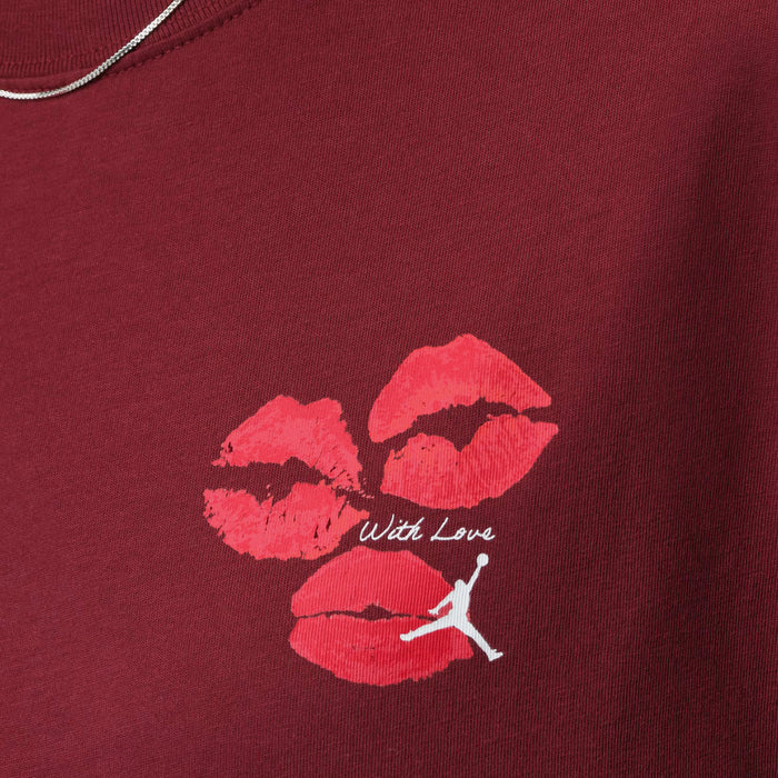 Flight Graphic Kiss Womens Short Sleeve Shirt (Team Red/White)