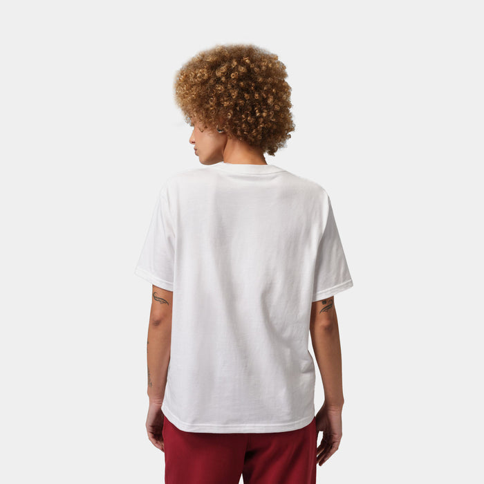 Flight Graphic Kiss Womens Short Sleeve Shirt (White/Black)