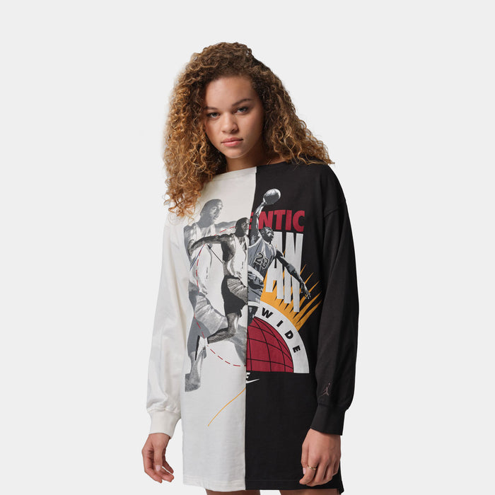Flight Graphic Womens Dress (Sail/Black)