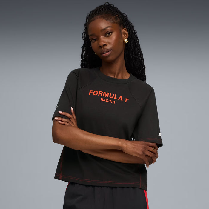 Formula 1 Womens Short Sleeve Shirt (Puma Black)