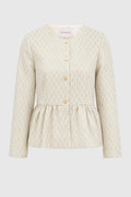 freya jacquard outer in champagne gold by buttonscarves