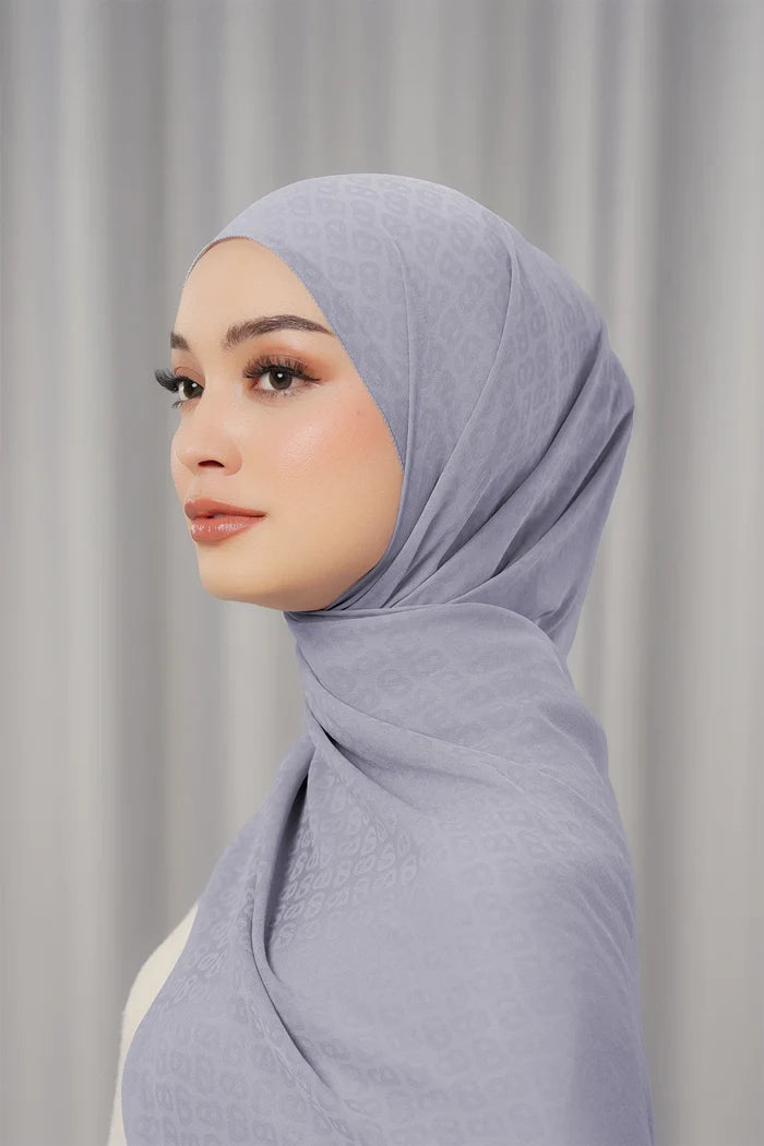georgette tapis shawl lilac grey by buttonscarves