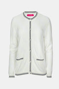 giana cardigan in white by buttonscarves