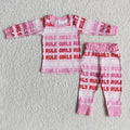 Girls long sleeved Valentine's Day pajamas