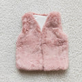 Girls pink winter sherpas soft vest  6 A21-14
