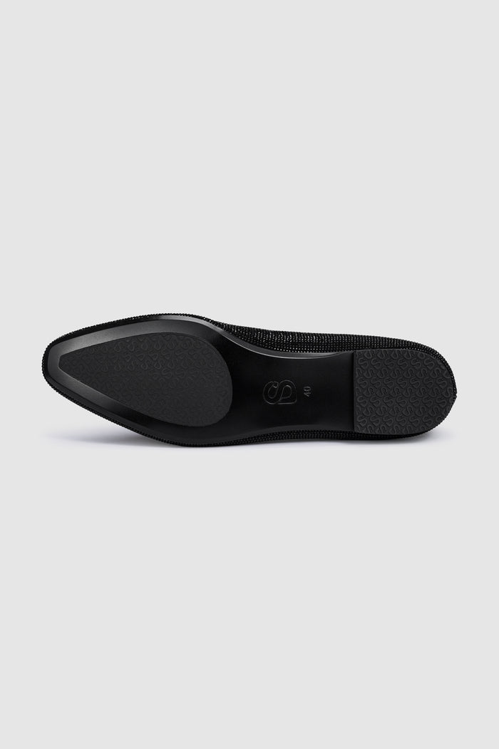 Glitz Flat Shoes - Black