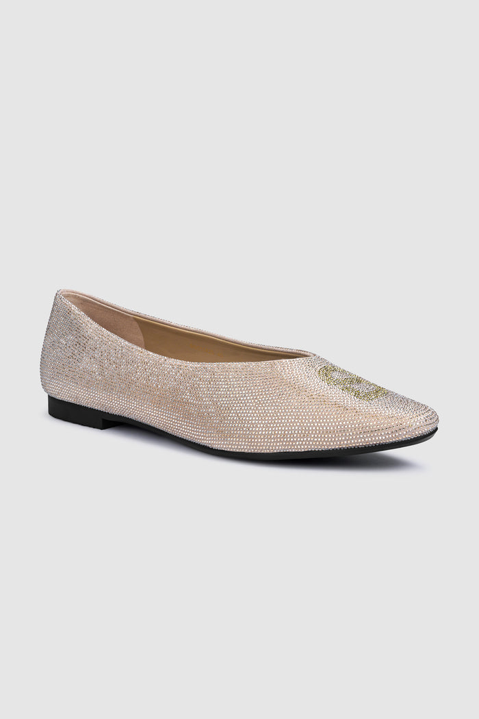 Glitz Flat Shoes - Gold