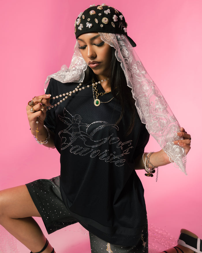 Gods Favorite Mesh Womens Jersey (Black/Silver)
