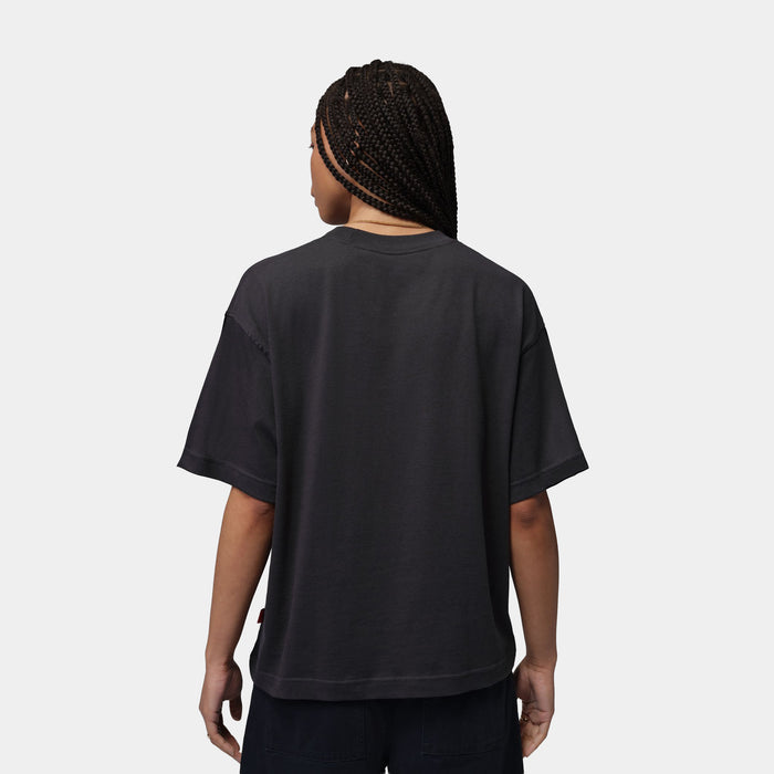 Graphic Girlfriend Womens Short Sleeve Shirt (Off Noir)