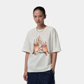 Graphic Girlfriend Womens Short Sleeve Shirt (Sail)