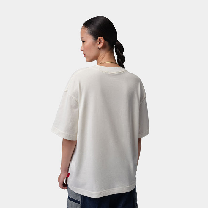 Graphic Girlfriend Womens Short Sleeve Shirt (Sail)
