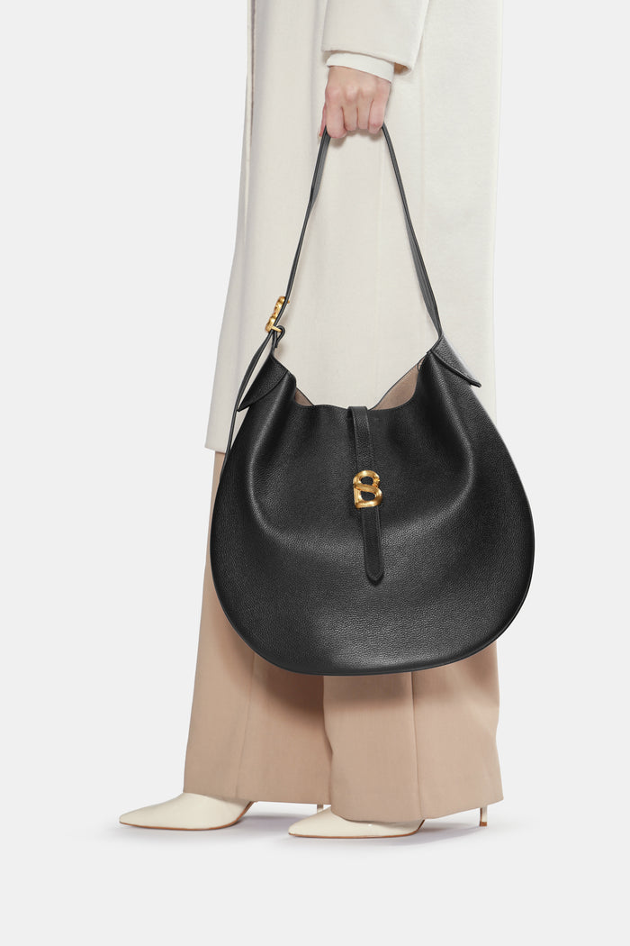 Halo Hobo Bag - Black