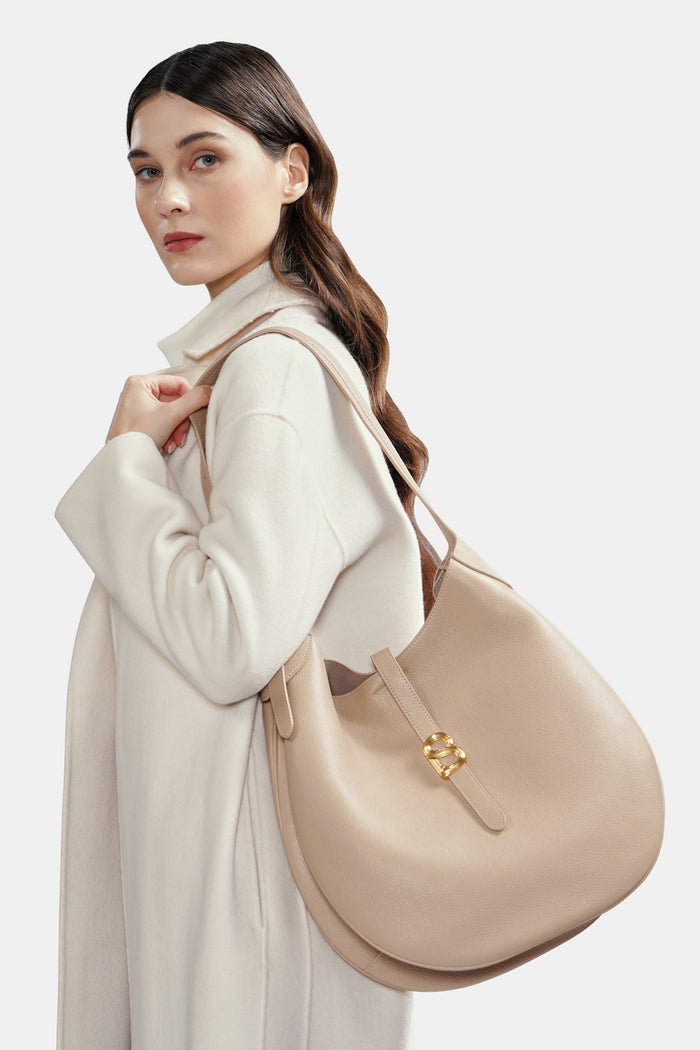 Halo Hobo shoulder Bag - lamb