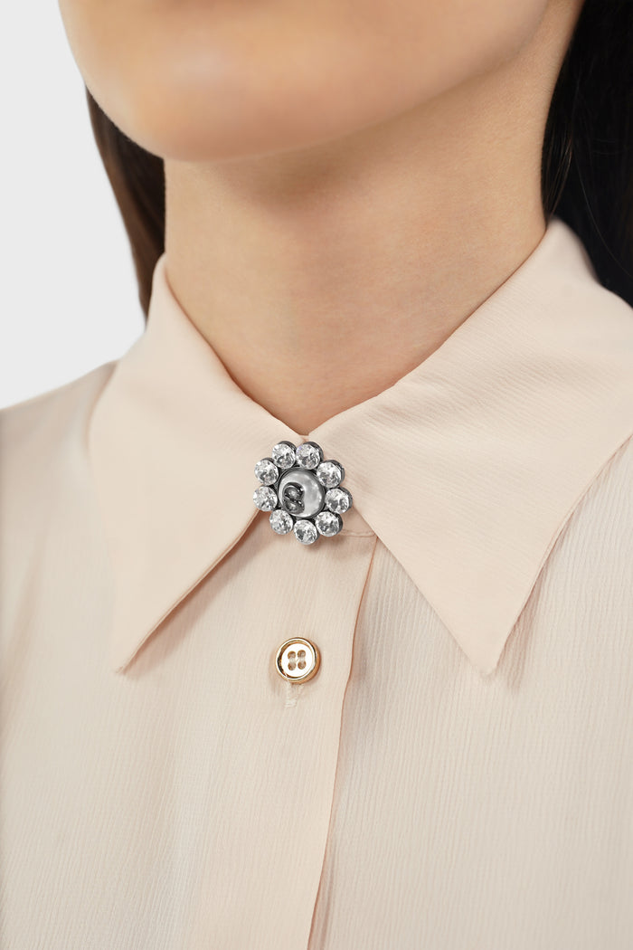 Hana Button Cover - Hematite