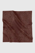 haramain 2 printed square scarf in oud red by buttonscarves