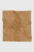 haramain 2 printed square scarf in sandalwood by buttonscarves