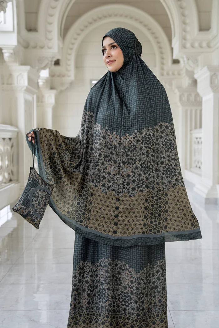 haramain 2 prayer robe in dates by buttonscarves
