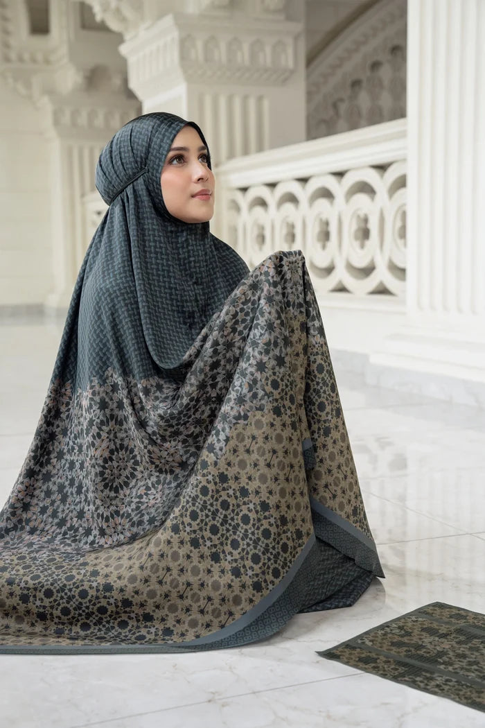 haramain 2 prayer robe in dates by buttonscarves