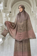 haramain 2 prayer robe in pecan by buttonscarves