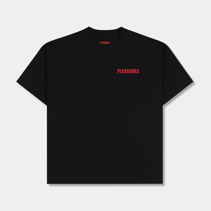 Impact Heavyweight Mens Short Sleeve Shirt (Black/Red)