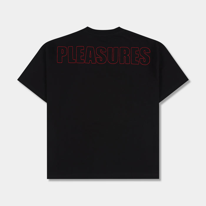 Impact Heavyweight Mens Short Sleeve Shirt (Black/Red)
