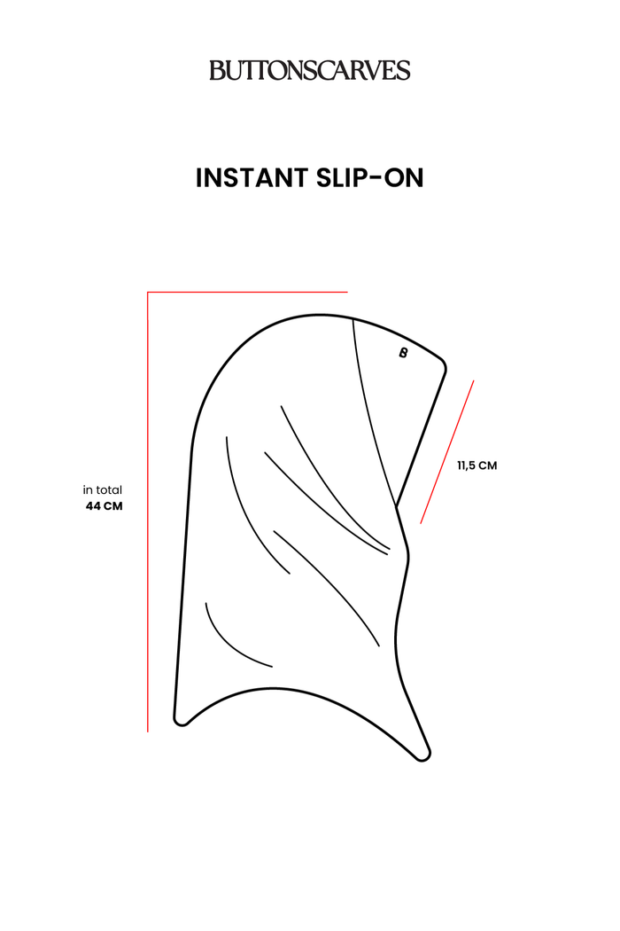 instant slip-on scarf in black by buttonscarves