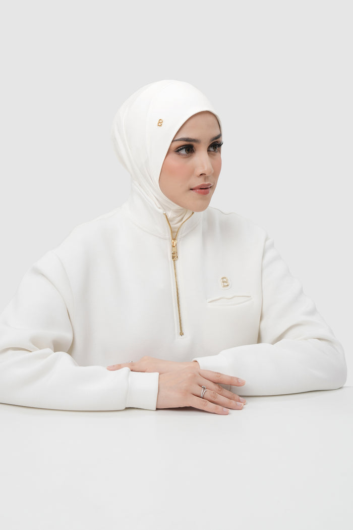 instant slip-on scarf in broken white by buttonscarves