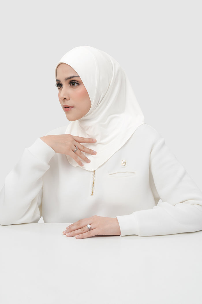 instant slip-on scarf in broken white by buttonscarves