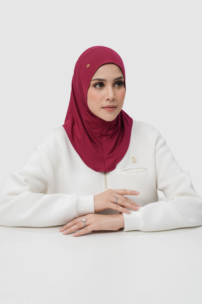 instant slip-on scarf in maroon by buttonscarves