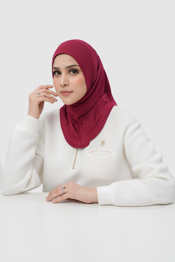 instant slip-on scarf in maroon by buttonscarves