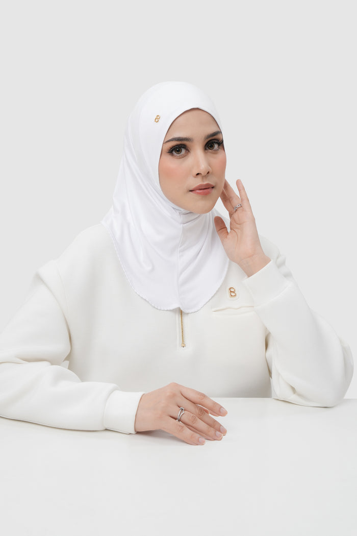 instant slip-on scarf in snow by buttonscarves
