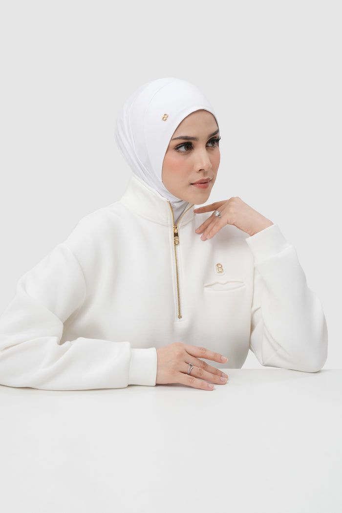 instant slip-on scarf in snow by buttonscarves