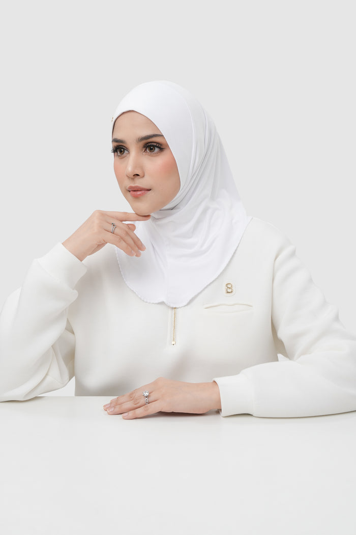 instant slip-on scarf in snow by buttonscarves