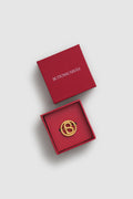 interlock pin brooch in gilding gold by buttonscarves