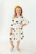 Iowa White Tigerhawk 3/4 Sleeve Pocket Twirl Dress-Mila & Rose ®