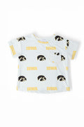 Iowa White Tigerhawk Ruffle Pocket Tee-Mila & Rose ®