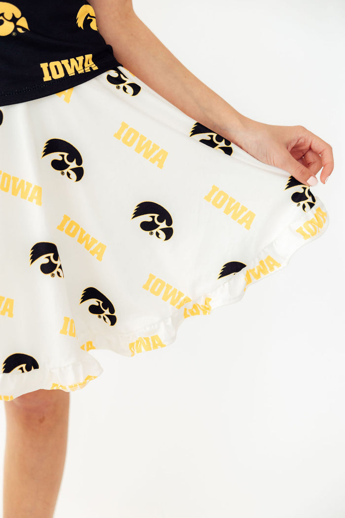Iowa White Tigerhawk Twirl Skort-Mila & Rose ®