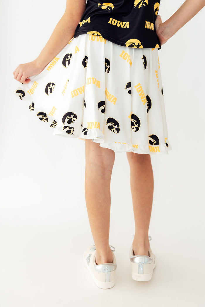 Iowa White Tigerhawk Twirl Skort-Mila & Rose ®