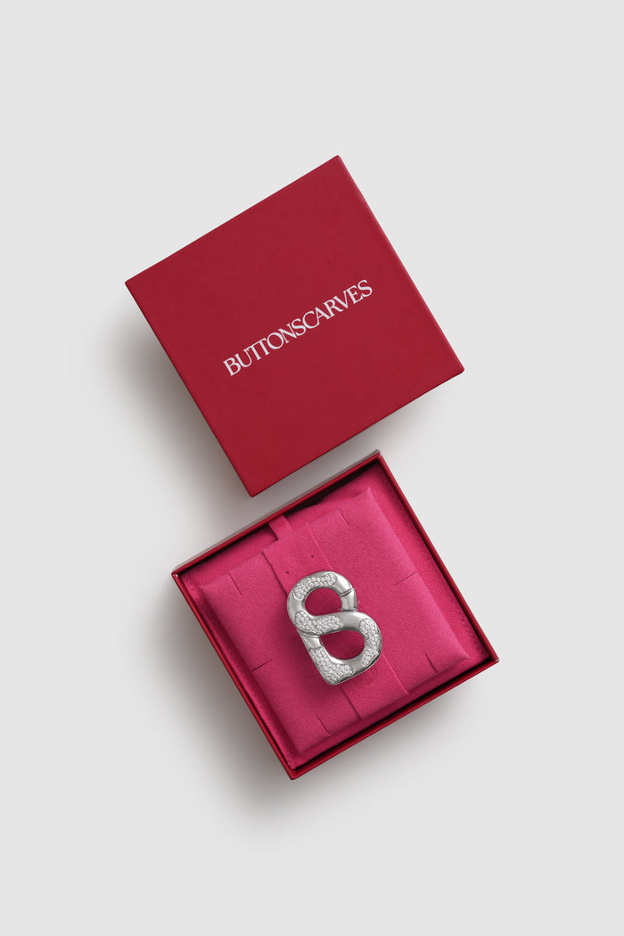isla brooch in silver by buttonscarves