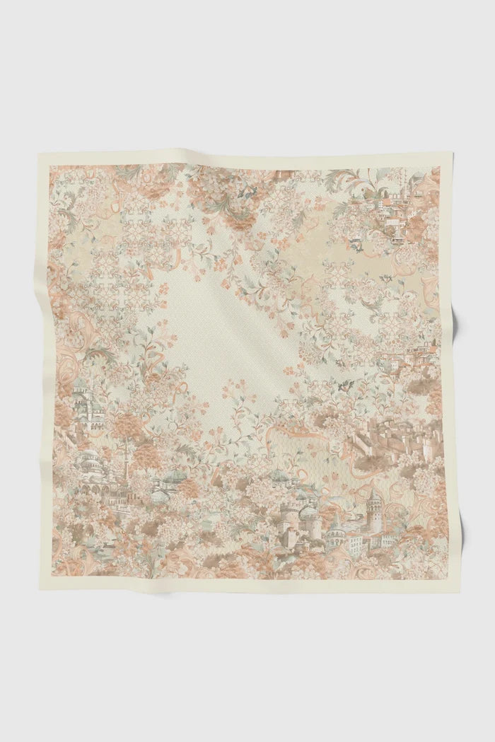istanbul printed square scarf in dallah by buttonscarves