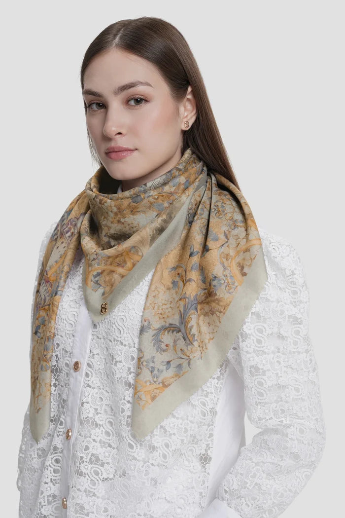 istanbul printed square scarf in galata by buttonscarves style look