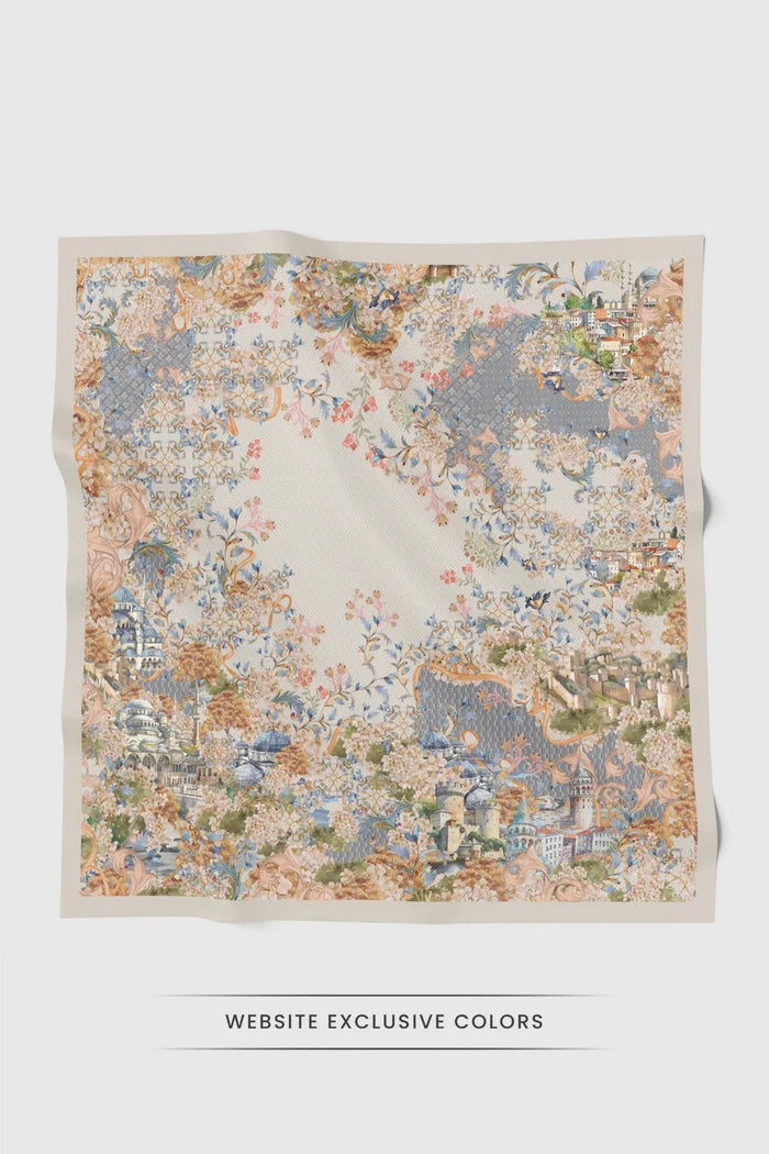 istanbul printed square scarf in hagia by buttonscarves