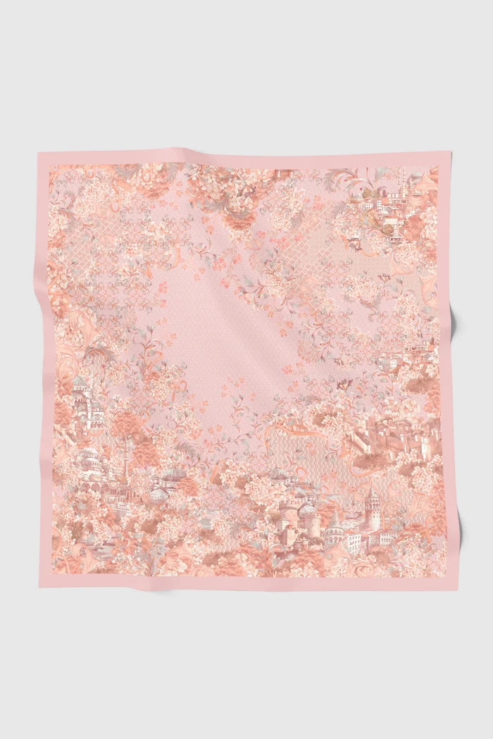 istanbul printed square scarf in lokum by buttonscarves