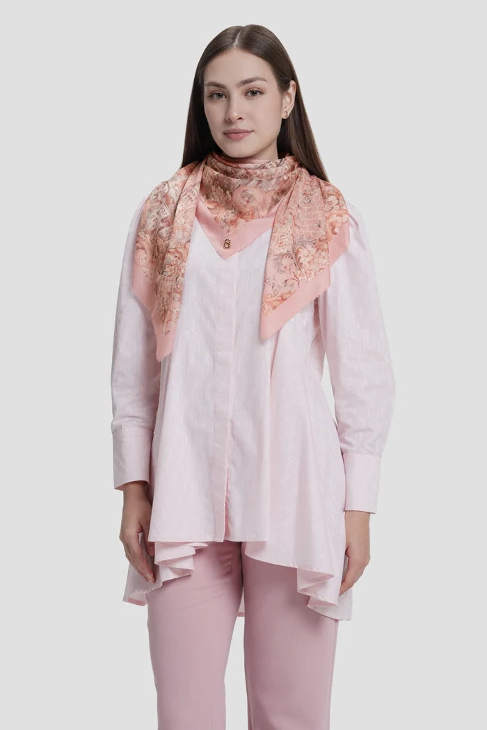 istanbul printed square scarf in lokum by buttonscarves style look