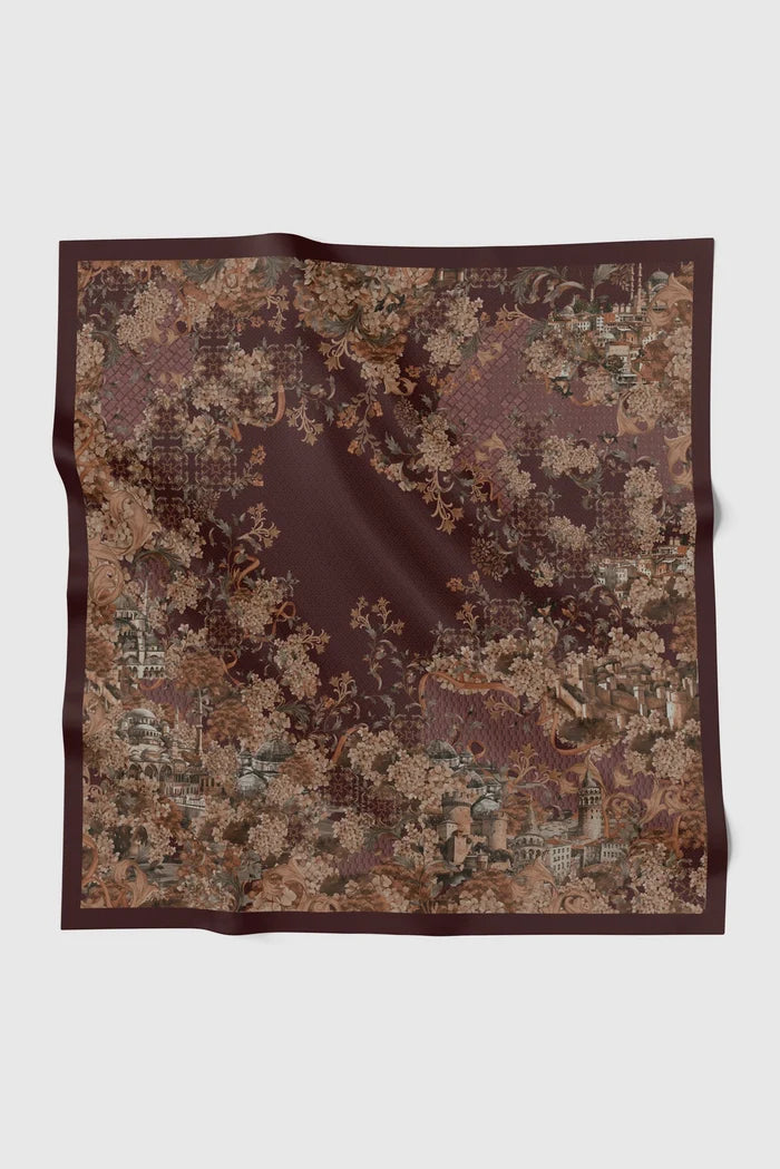 istanbul printed square scarf in taksim by buttonscarves