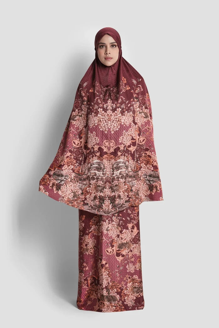 istanbul satin silk prayer robe in taksim by buttonscarves front view