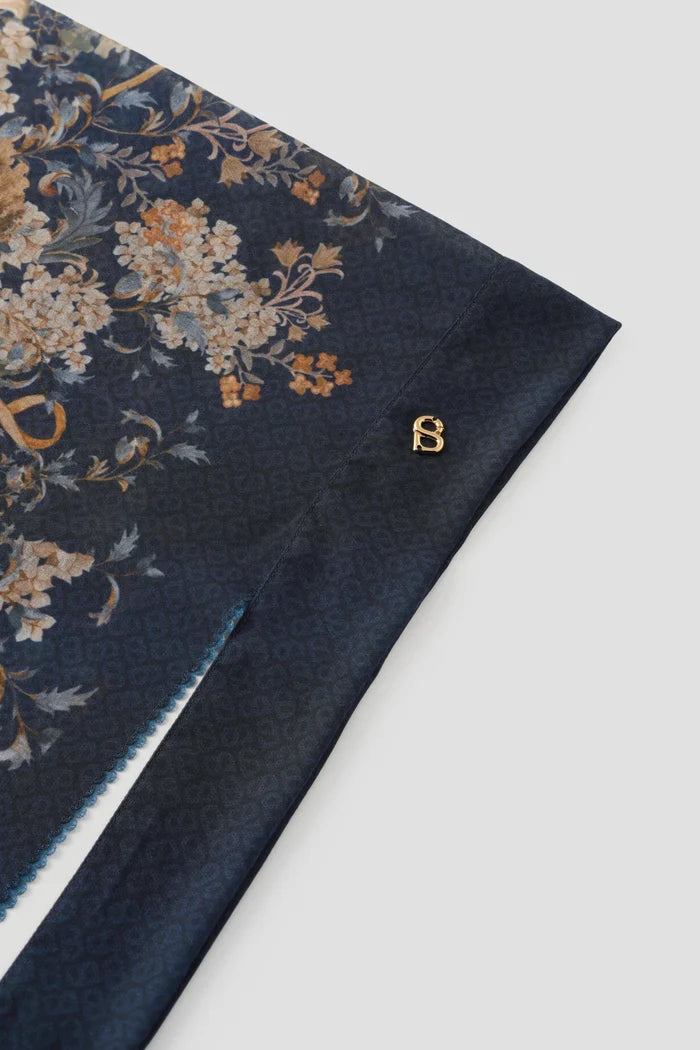 istanbul tie back shawl in bosphorus by buttonscarves pattern detail