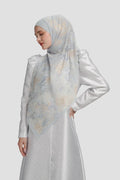 istanbul tie back shawl in dove by buttonscarves